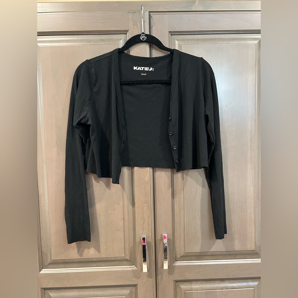 KatieJ NYC Livi Ribbed Cardigan, Size Small (Adult)
